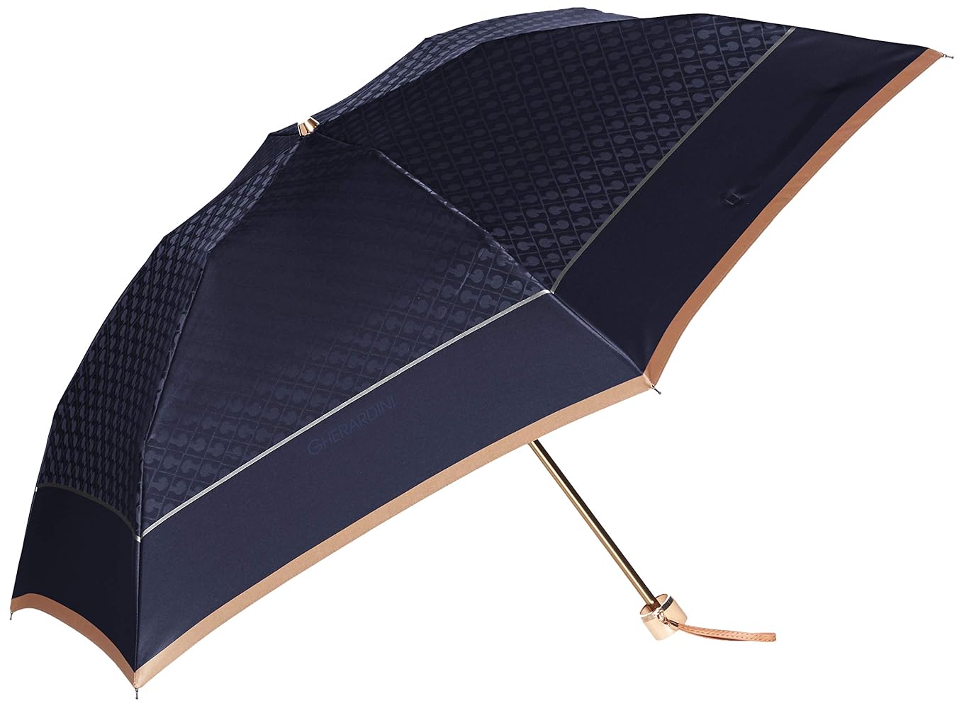 新品タグ付き【ゲラルディーニ】Gロゴ ジャカード先染め手開き長傘 雨傘 AURORA-accent｜GHERARDINI/(W)ロゴジャカード先染め手開き長傘